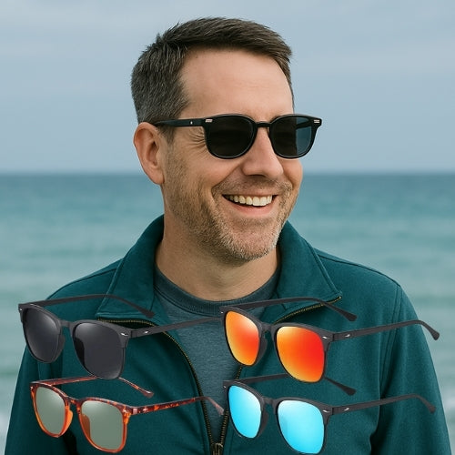 Polarized Vintage Sunglasses for Men – Classic UV400 Outdoor Fashion Glasses with Anti-Reflective Mirror Lenses