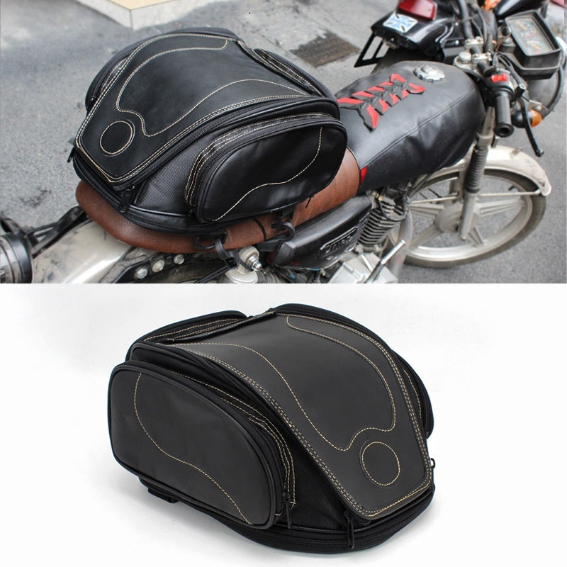 Retro Motorcycle Tail Bag Helmet Storage Waterproof