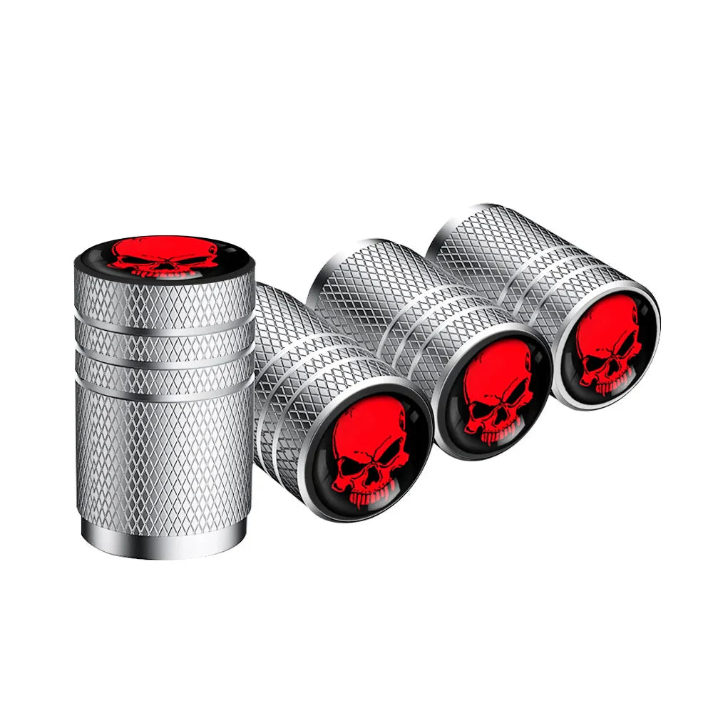 4PCS Skull Valve Stem Caps