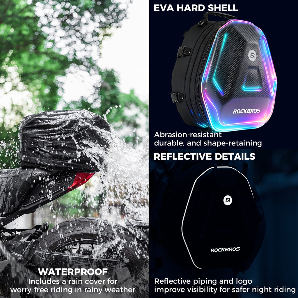 Hard Shell Motorcycle Rear Seat Bag